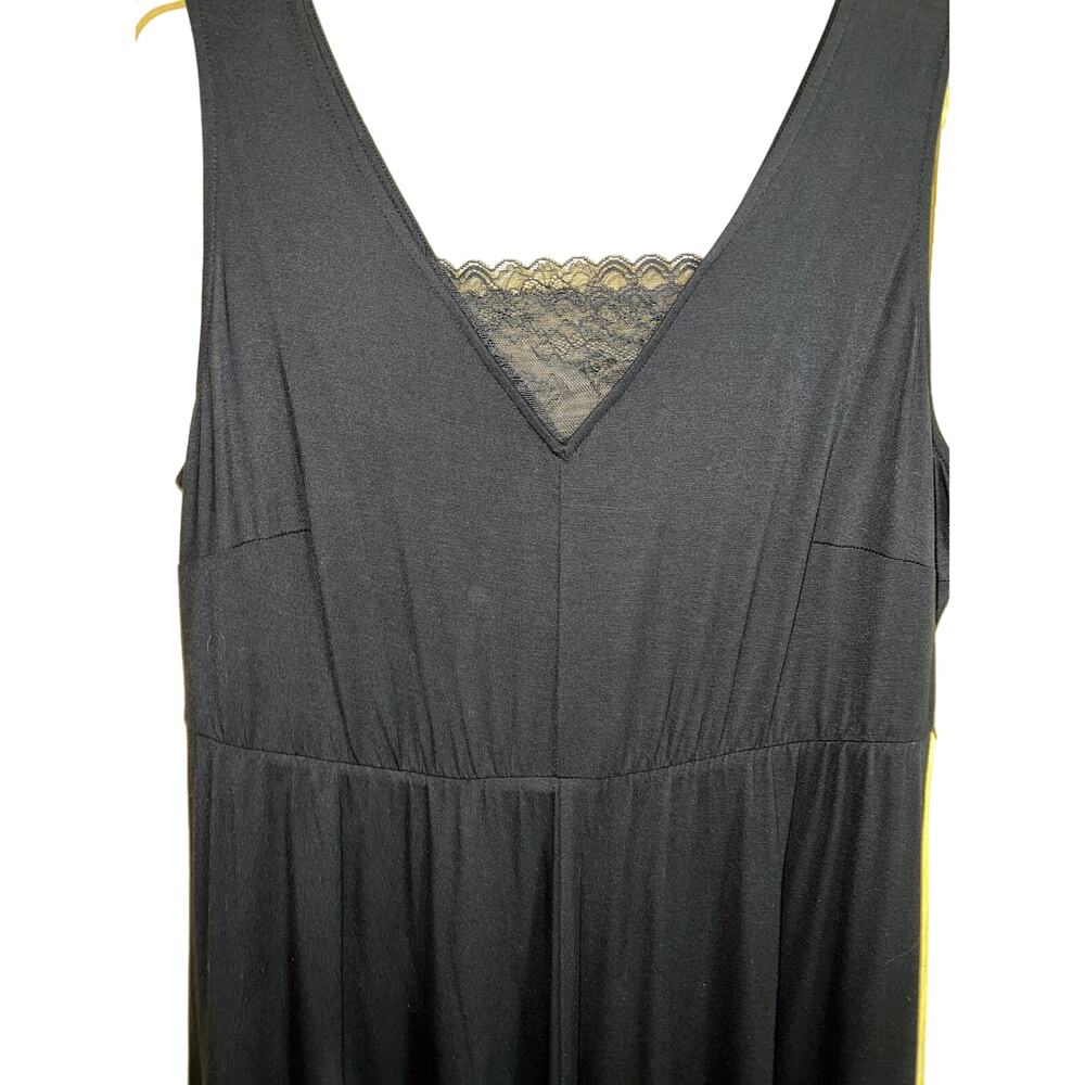 Trapeze Hem Midi DRESS Lane Bryant 14W 16W X-Large Black Comfort Lounge Knit NEW